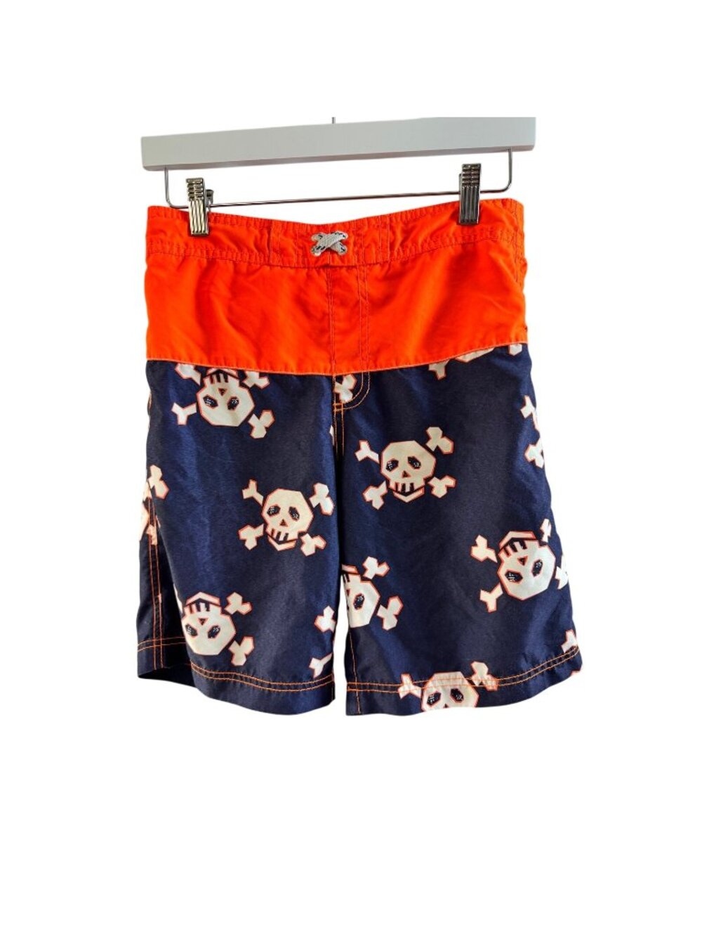 Boys' Children's Place 1989 Skull Print Swim Trunks - Size Large (10-12)